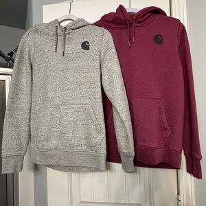 Carhartt Womenn’s Gray and Maroon Hoodies